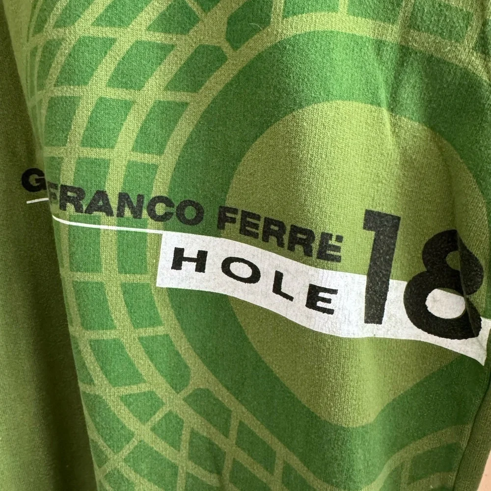 Gianfranco Ferre Golf Green Crewneck Sweater - Picture 2 of 8